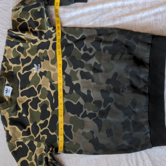 Adidas Camo Crewneck Pullover Sweatshirt Size Small - Picture 5 of 7